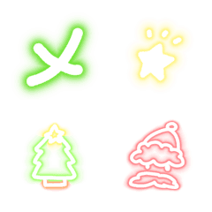 [LINE絵文字] 手書きネオン絵文字の画像