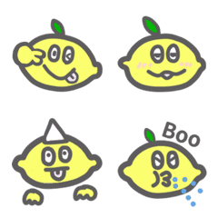 [LINE絵文字] シンプルかわいいレモン君Emojiの画像