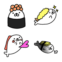 [LINE絵文字] Sushi＆Seal 絵文字の画像