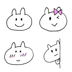 [LINE絵文字] かわいいウサギはあなたの友達♡絵文字の画像