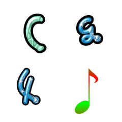 丸みを帯びた文字の絵文字メイン画像