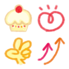 [LINE絵文字] シンプルふわふわ絵文字の画像