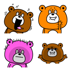 [LINE絵文字] 目が点なくまげんきかもの画像