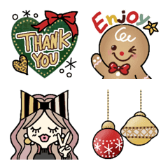 [LINE絵文字] 大人可愛いDays❤️冬＆クリスマス＊*。の画像