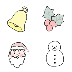 [LINE絵文字] シンプル絵文字【秋・クリスマス】の画像