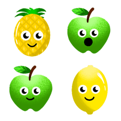 [LINE絵文字] Handdrawn Tropical Fruit Emojiの画像