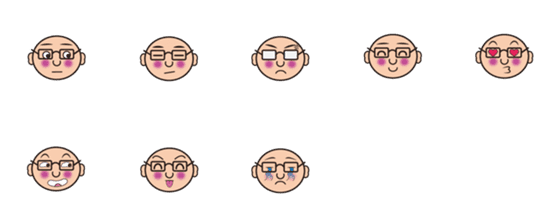 [LINE絵文字]Mr. Bald headの画像一覧
