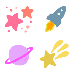 [LINE絵文字] ☆ポップな宇宙の絵文字☆の画像