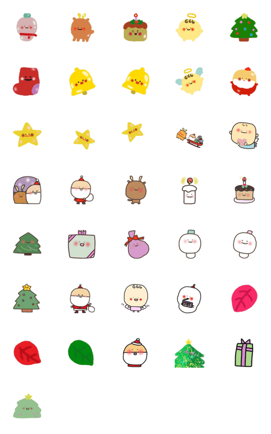 [LINE絵文字]かわいい絵文字8 クリスマスの画像一覧
