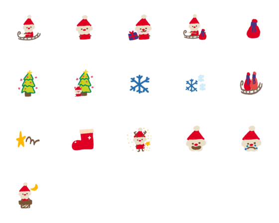 Line絵文字 クレヨンサンタクロースメリークリスマス 16種類 1円 Line絵文字 クレヨンサンタクロースメリークリスマス 16種類 1円