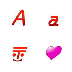 [LINE絵文字] おしゃれなグラデーション絵文字 2 英数字の画像