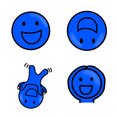 [LINE絵文字] blueblue man Emojiの画像