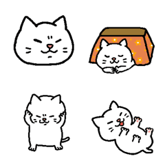 [LINE絵文字] しろねこニャリーの絵文字(冬など）の画像