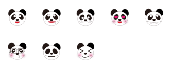 [LINE絵文字]The Cute Pandaの画像一覧