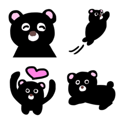 [LINE絵文字] くろクマ絵文字の画像