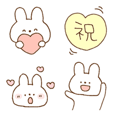 [LINE絵文字] かわいい！シンプルうさぎ♡の画像