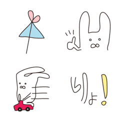 [LINE絵文字] ゆるウサギの画像