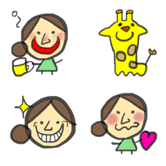 [LINE絵文字] 女の子の日常と時々動物達の画像