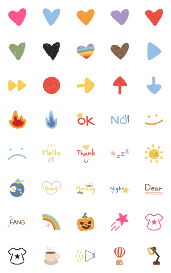 [LINE絵文字]Daily Cute Emojiの画像一覧