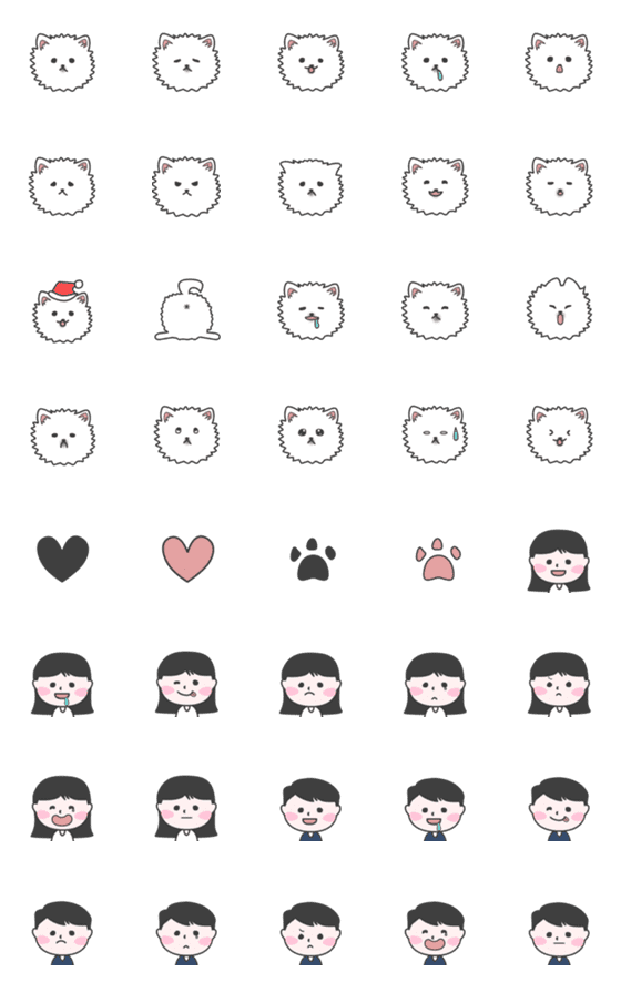 [LINE絵文字]My Pomeranian ＆ Meの画像一覧