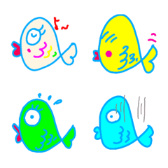 [LINE絵文字] カラフルな魚の画像