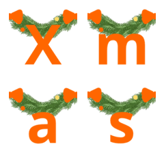 [LINE絵文字] Christmas-related English Lettersの画像