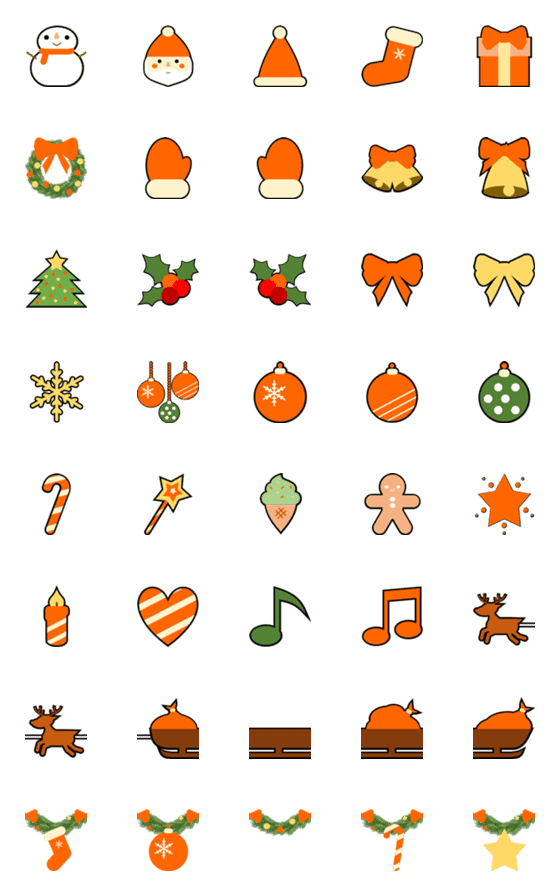 [LINE絵文字]Christmas-related emojisの画像一覧