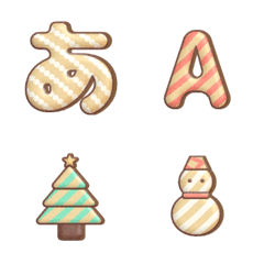 [LINE絵文字] クリスマスクッキー絵文字の画像