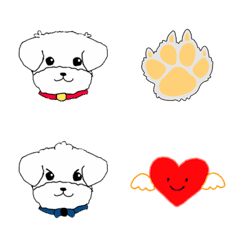 [LINE絵文字] Maltese CC and Friends go for a picnicの画像