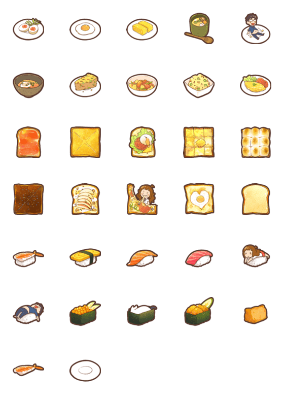 [LINE絵文字]MixFlavor's food emoji: Springの画像一覧