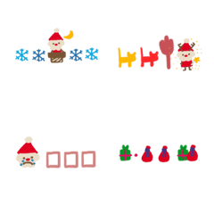 Line絵文字 メリークリスマスのかわいい装飾 24種類 1円