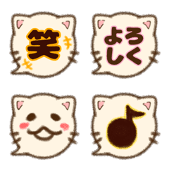 [LINE絵文字] 日常会話☆猫吹き出しの画像