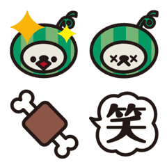 [LINE絵文字] スイカなくまさん絵文字の画像