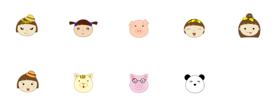 [LINE絵文字]A group of children2の画像一覧