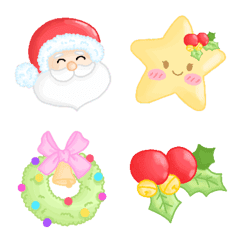 [LINE絵文字] Cutie emoji : kawaii christmas pastelの画像