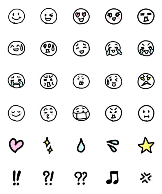 [LINE絵文字]シンプル＆かわいいの画像一覧