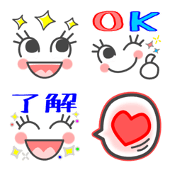 [LINE絵文字] ポップ♪でキュート♡大人絵文字の画像