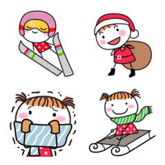 [LINE絵文字] Guan Guan Emoji 5 (winter)の画像