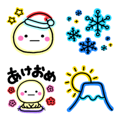 [LINE絵文字] ❄️⛄️冬に毎日使えるネオン絵文字⛄️❄️の画像