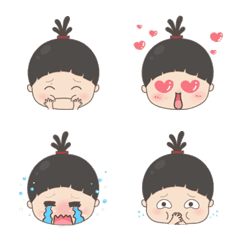 [LINE絵文字] Lukhin cute girl Emojiの画像