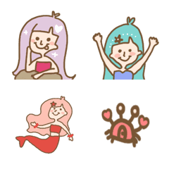 Line絵文字 かわいい人魚 16種類 1円 Line絵文字 かわいい人魚 16種類 1円