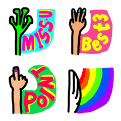 [LINE絵文字] Hand Flag Emojiの画像