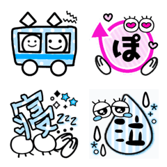 [LINE絵文字] 派手な良く使う絵文字パステルカラーの画像