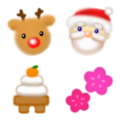 [LINE絵文字] クリスマス＆お正月の絵文字の画像