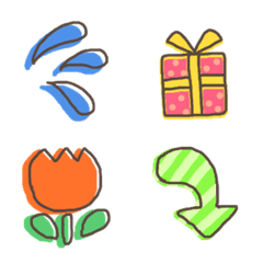[LINE絵文字] シンプルかわいい♡基本的な絵文字の画像