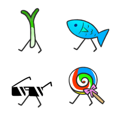 [LINE絵文字] Walking Items(Scallion the Walker)の画像