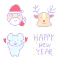 [LINE絵文字] 【冬】ほんわかかわいいクリスマスとお正月の画像