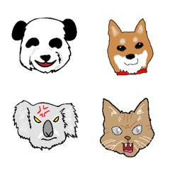 [LINE絵文字] パンダとコアラと猫と犬の日常の画像