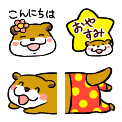 [LINE絵文字] カワウソ挨拶の絵文字の画像