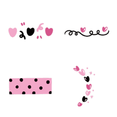 [LINE絵文字] cute pink lineの画像